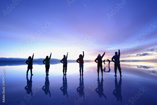 Dawn in Uyuni salt flat, Bolivia
