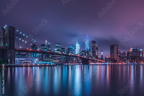 Brooklyn Bridge and 1WTC. Memorial Day 2017 NYC Skyline