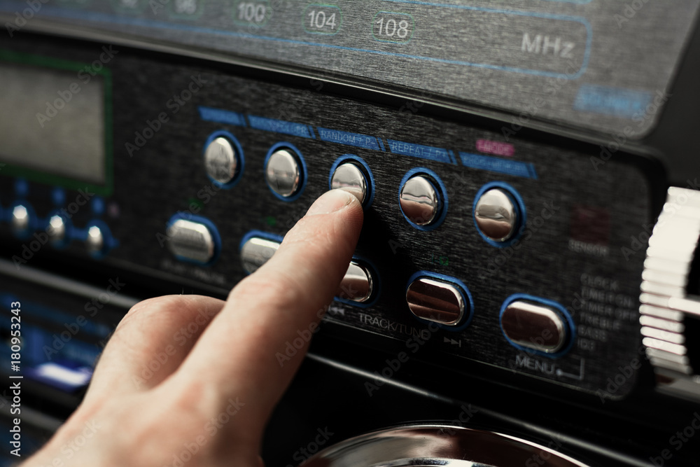 Obraz premium Front LED panel of multimedia player