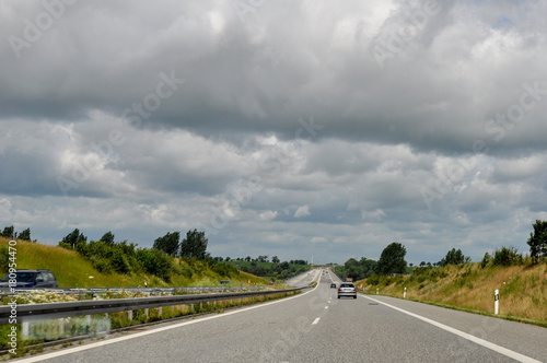 Auf der Autobahn Richung Norden, Mecklenburg Vorpommern