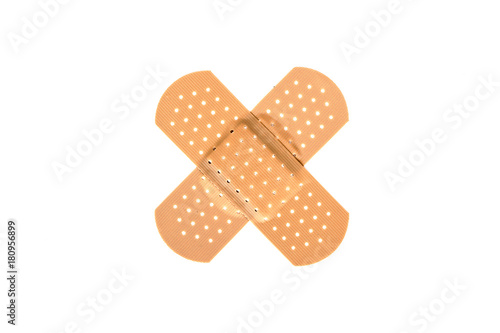 Two crossed bandages