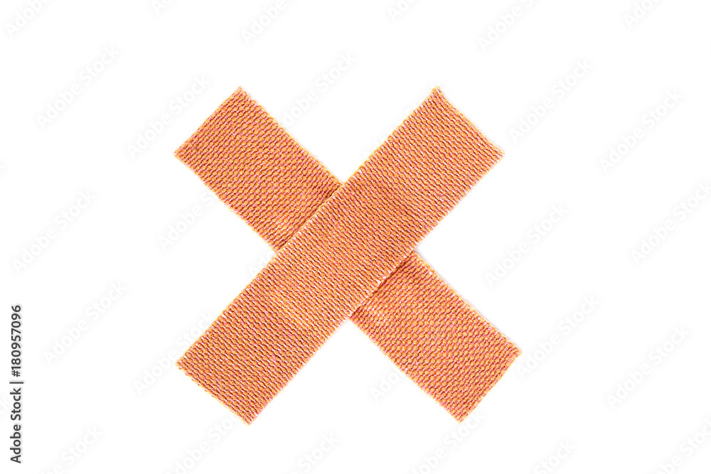 Two crossed bandages Two crossed bandages