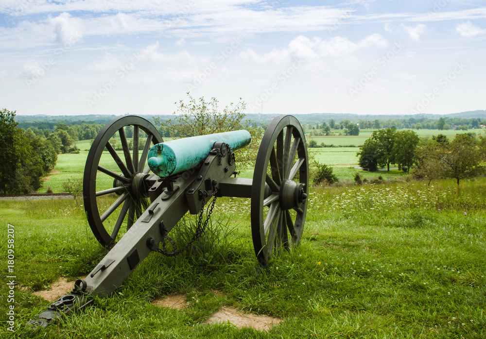 Cannon Sitting on Hilltop
