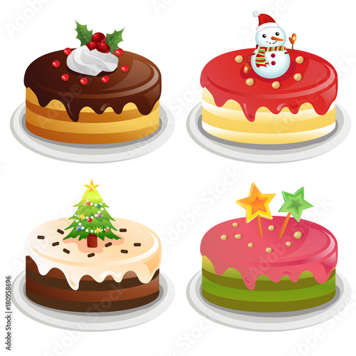 Slika na platnu christmas cake set
