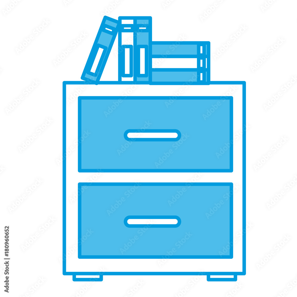 Cabinet with files Cabinet with files
