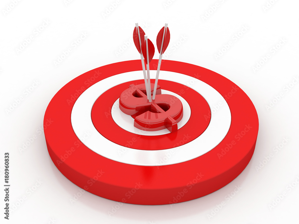 3d illustration target with arrows with board
3d illustration target with arrows with board