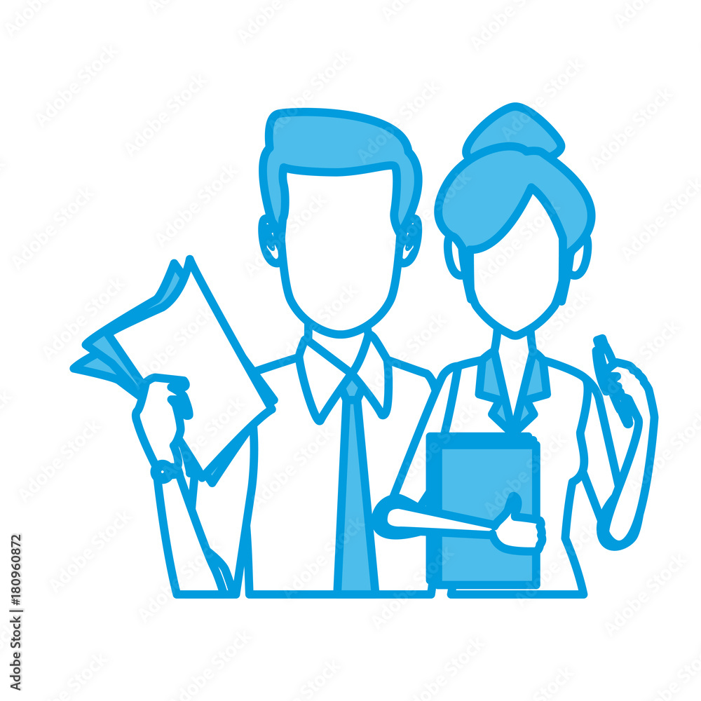 Obraz premium Business couple teamwork