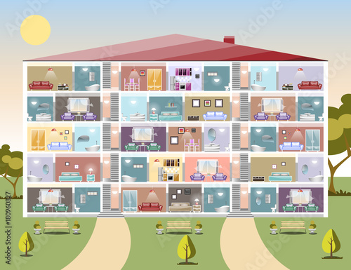 Home interior of a large house