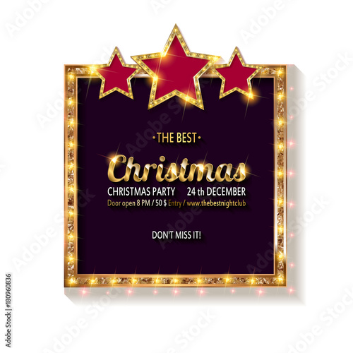 Vector christmas party invitation.