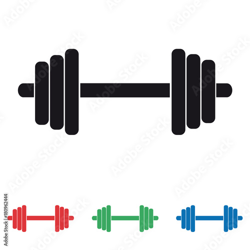 Dumbbell icon - Colorful vector set
