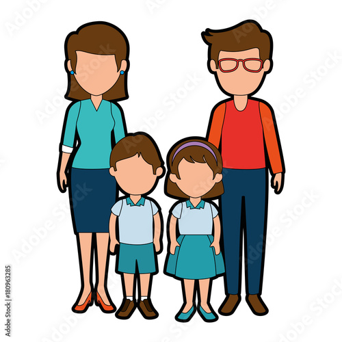 teachers couple with students avatars characters