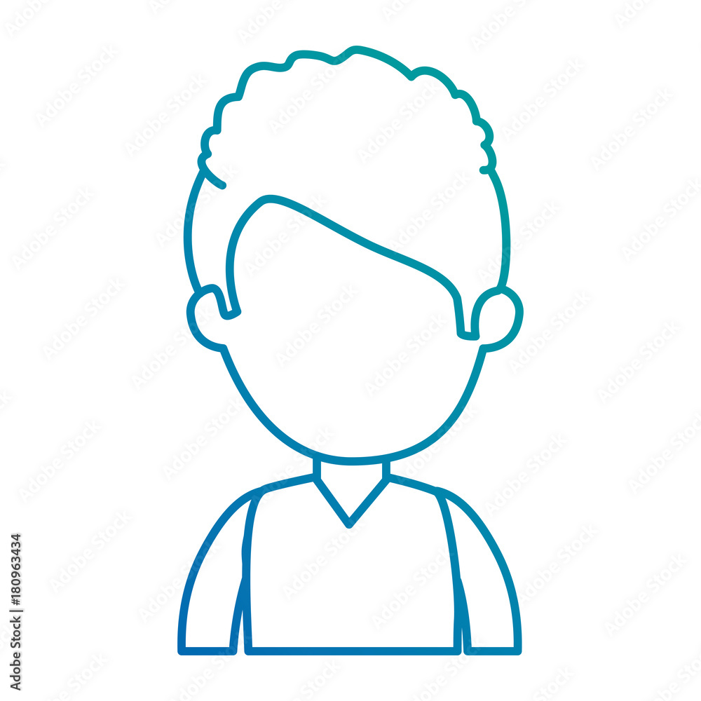 little boy student with uniform character