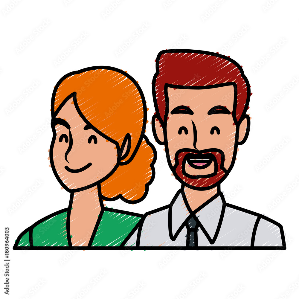 Business couple teamwork Business couple teamwork