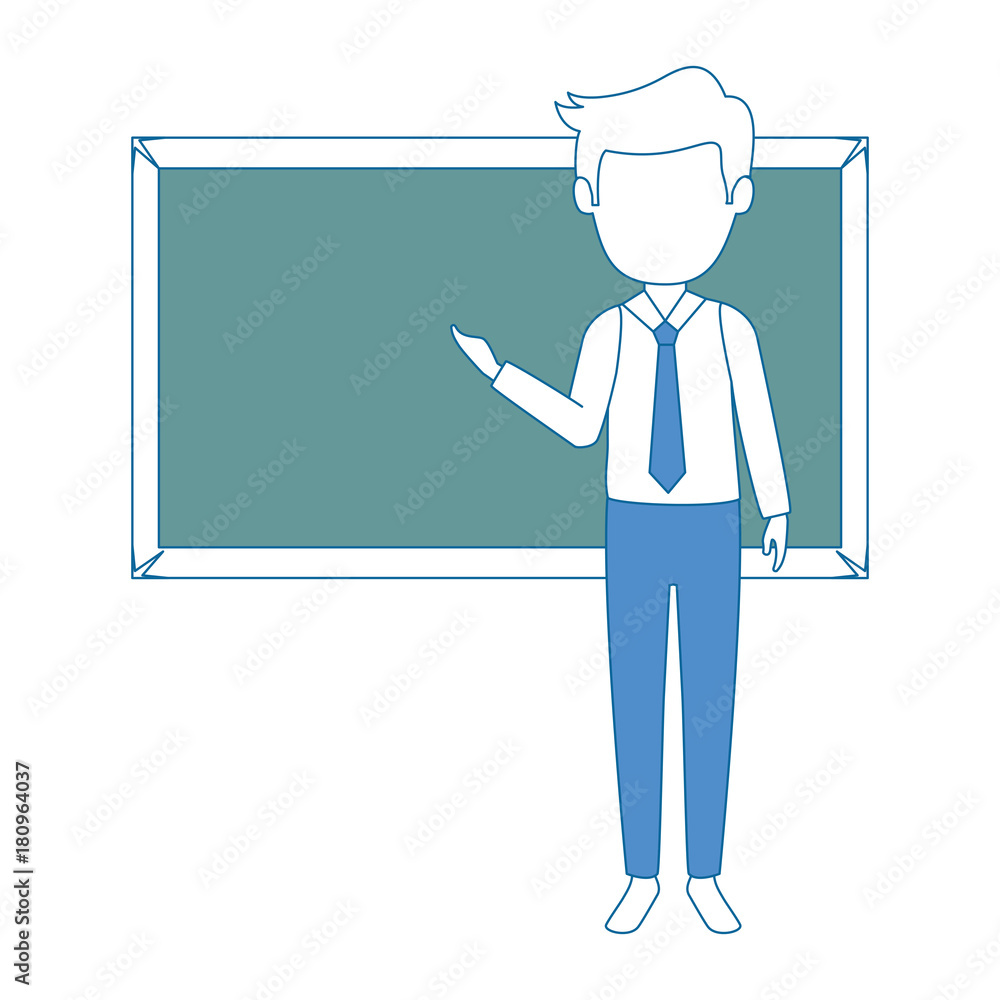 teacher male with chalkboard avatar character teacher male with chalkboard avatar character