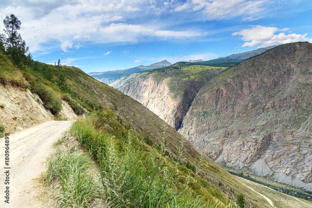 Road of Pass Katu-Yaryk. Altai Republic. Russia Road of Pass Katu-Yaryk. Altai Republic. Russia