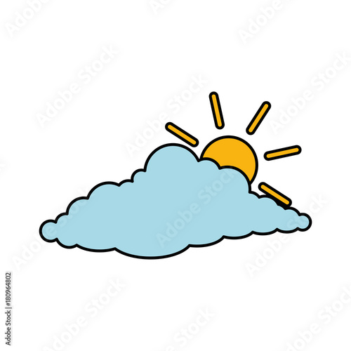cloud sky silhouette with sun