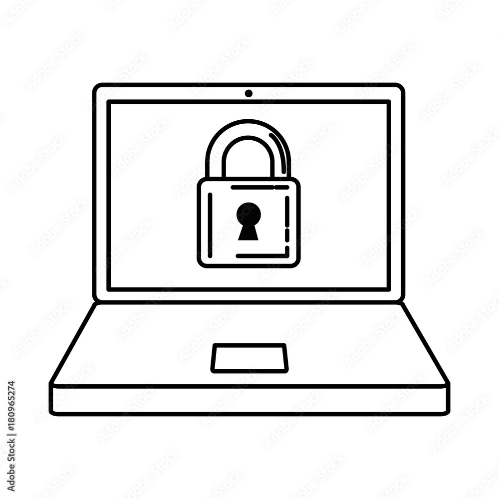 laptop computer with padlock laptop computer with padlock