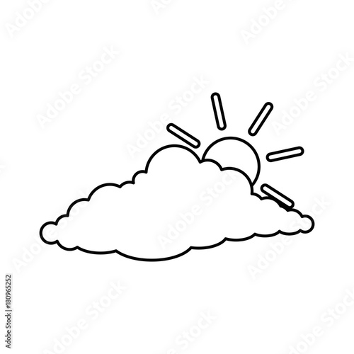cloud sky silhouette with sun