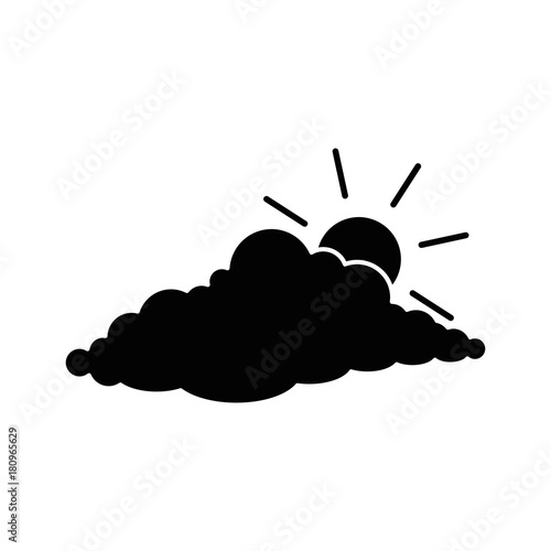 cloud sky silhouette with sun