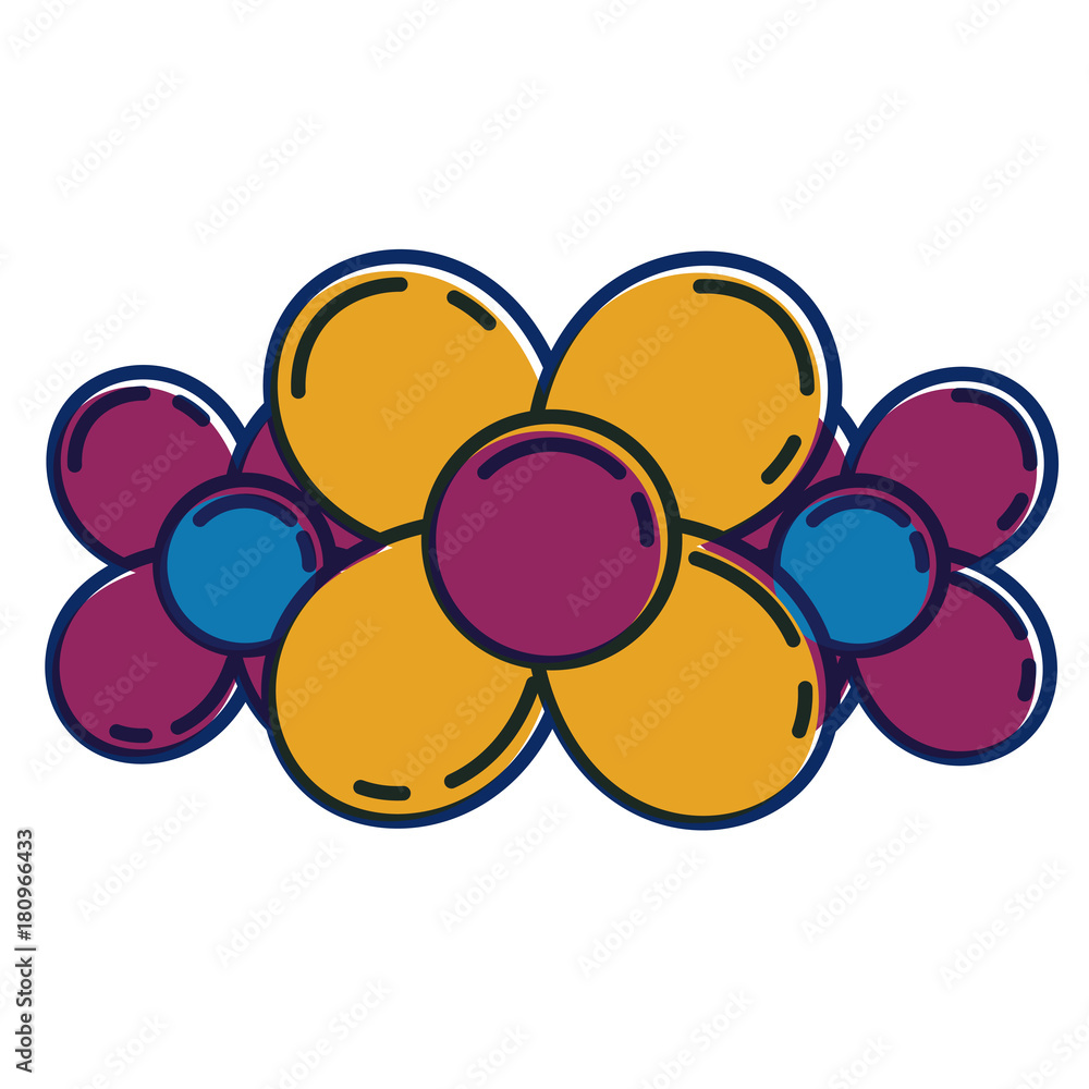 balloon in the shape of a flowers on the white background vector illustration balloon in the shape of a flowers on the white background vector illustration