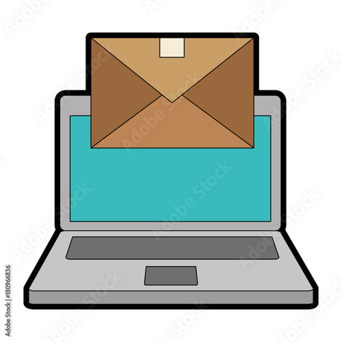 laptop computer with envelope