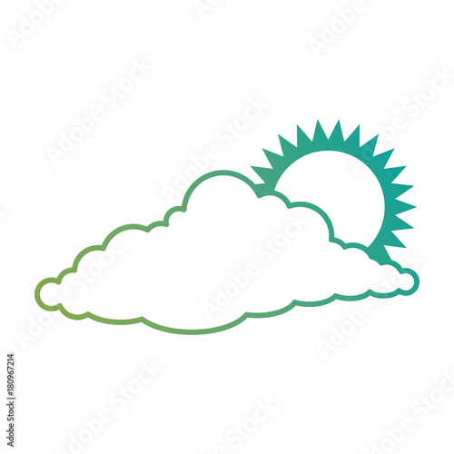 cloud sky silhouette with sun
