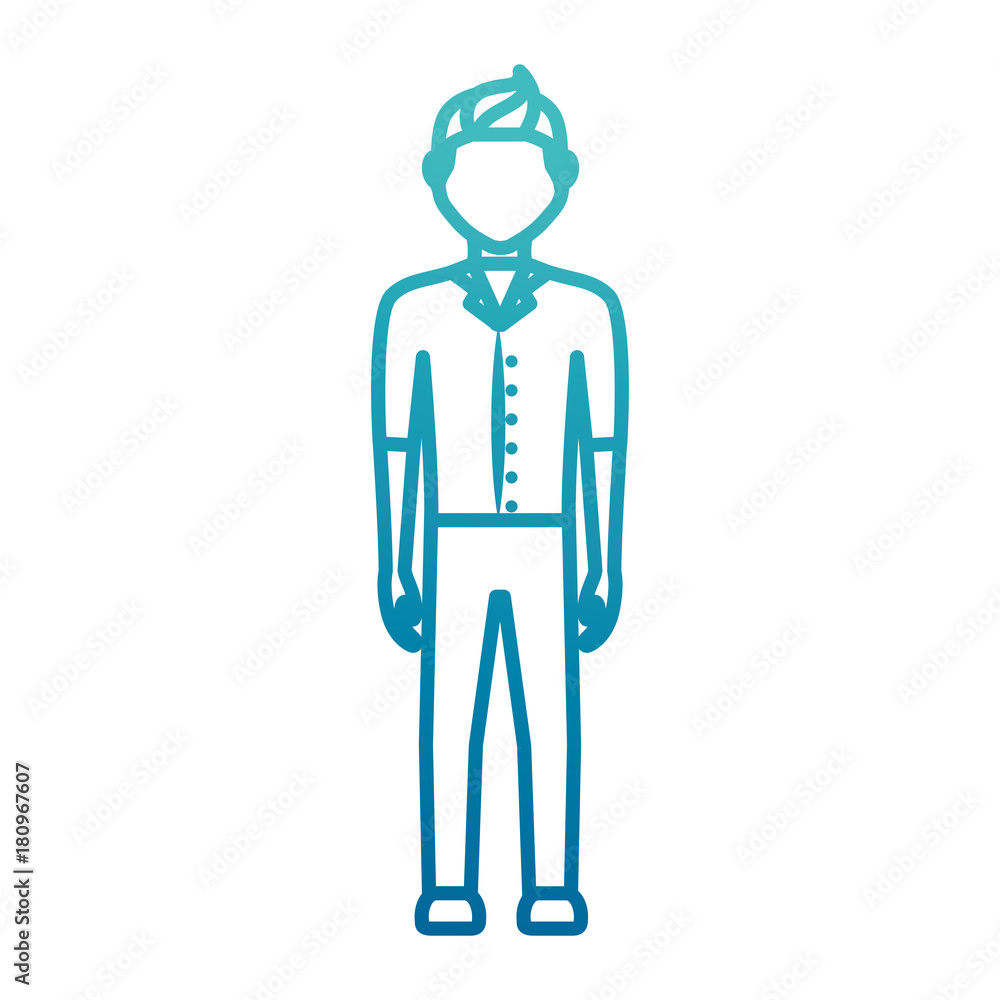avatar bartender icon over white background vector illustration avatar bartender icon over white background vector illustration