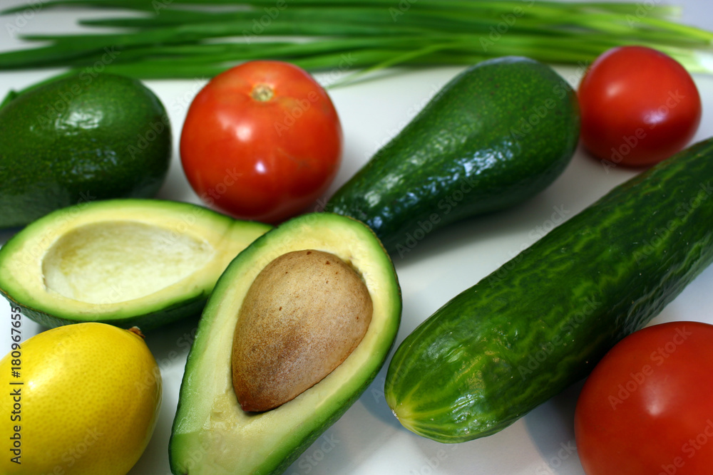 ingredients for salad or avocado dip ingredients for salad or avocado dip