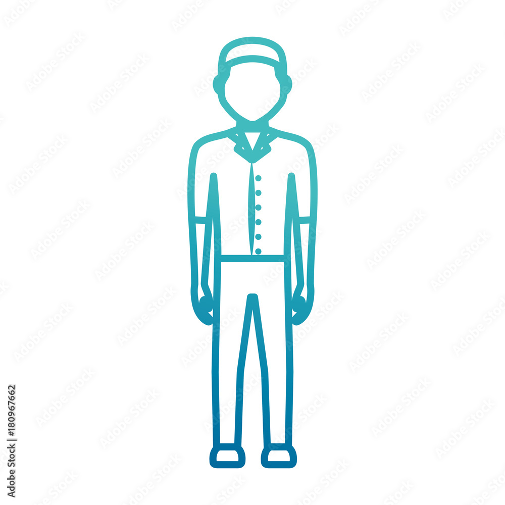 avatar bartender icon over white background vector illustration avatar bartender icon over white background vector illustration