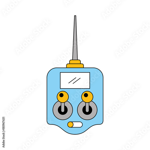 remote control antenna driver drone technology vector illustration