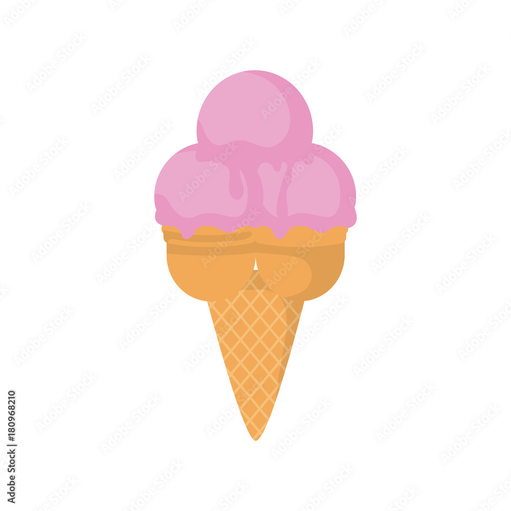 ice cream icon over white background colorful design vector illustration