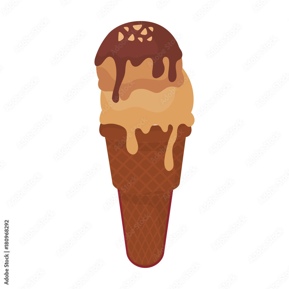 chocolate ice cream icon over white background colorful design vector illustration chocolate ice cream icon over white background colorful design vector illustration