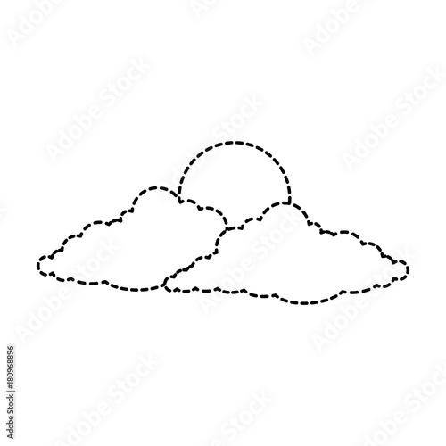 cloud sky silhouette with sun