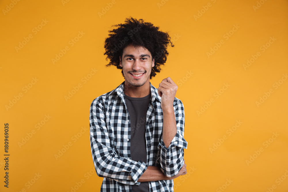 Portrait of a cheerful young afro american man Portrait of a cheerful young afro american man