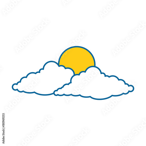 cloud sky silhouette with sun
