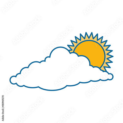cloud sky silhouette with sun