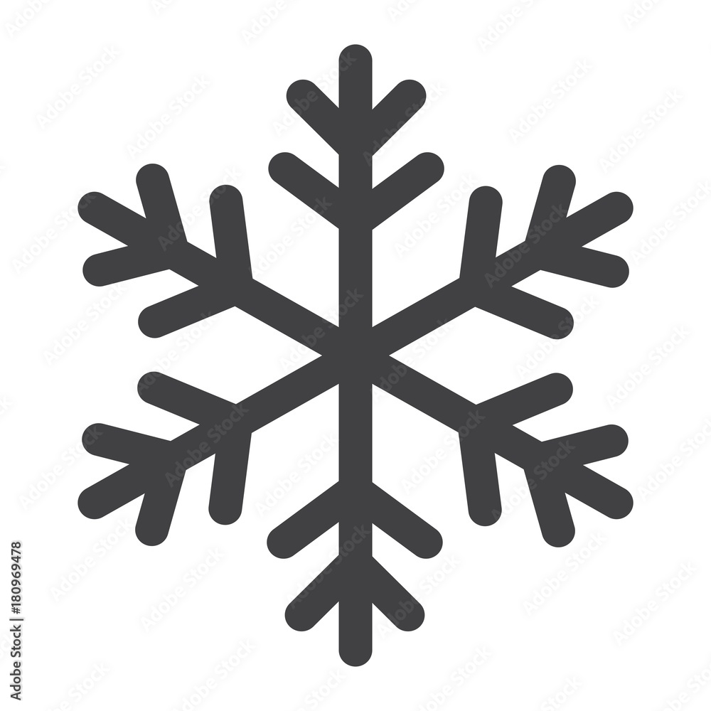 Snowflake glyph icon, New year and Christmas, snow sign vector graphics, a solid pattern on a white background, eps 10. Snowflake glyph icon, New year and Christmas, snow sign vector graphics, a solid pattern on a white background, eps 10.
