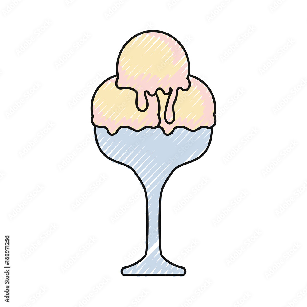 ice cream glass icon over white background colorful design vector illustration ice cream glass icon over white background colorful design vector illustration