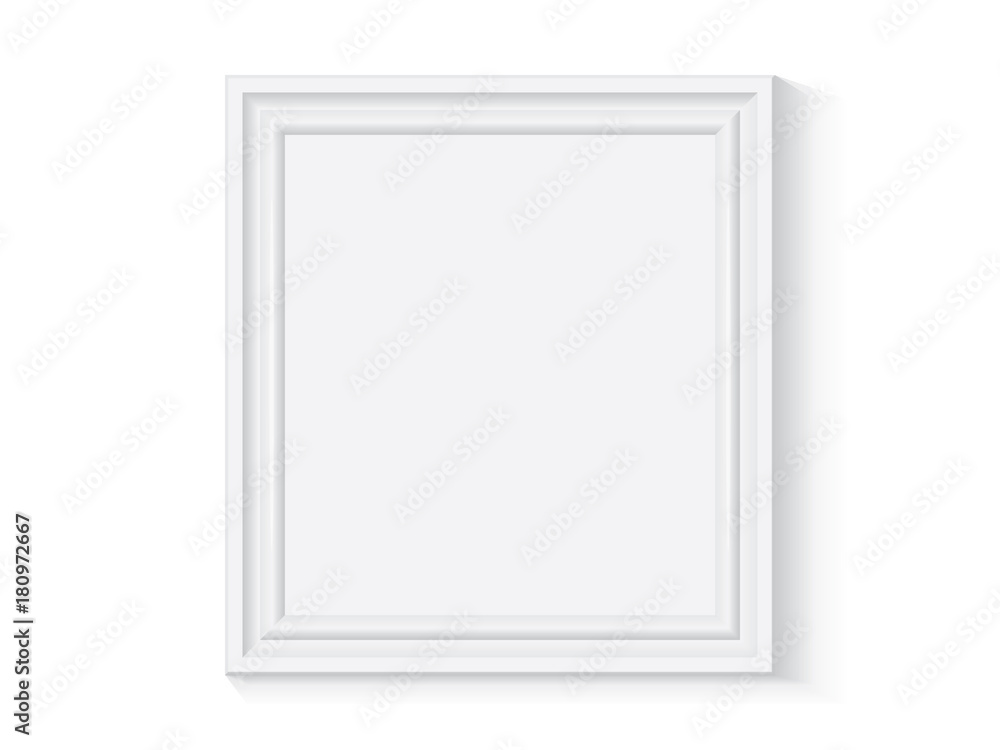 white wooden or plastic frame is easy to change colors mock up vector template white wooden or plastic frame is easy to change colors mock up vector template