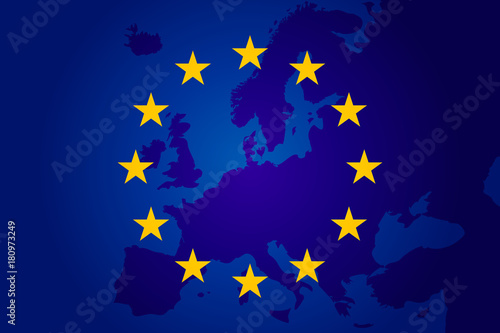 flag of European Union. Europe background. Eu sing. Vectror