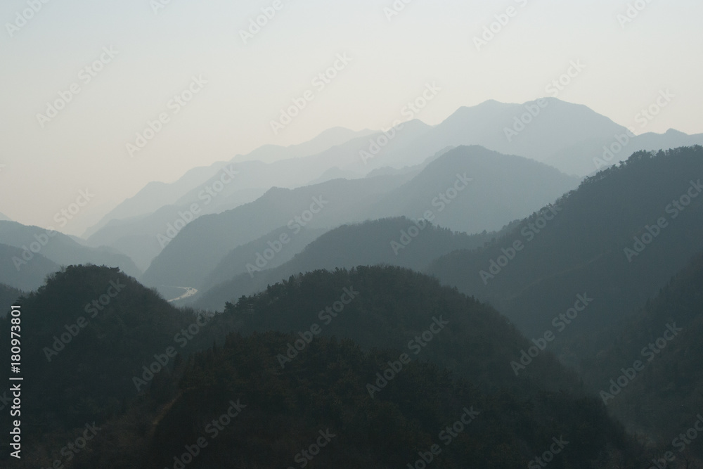 Chinese mountains near Great Wall