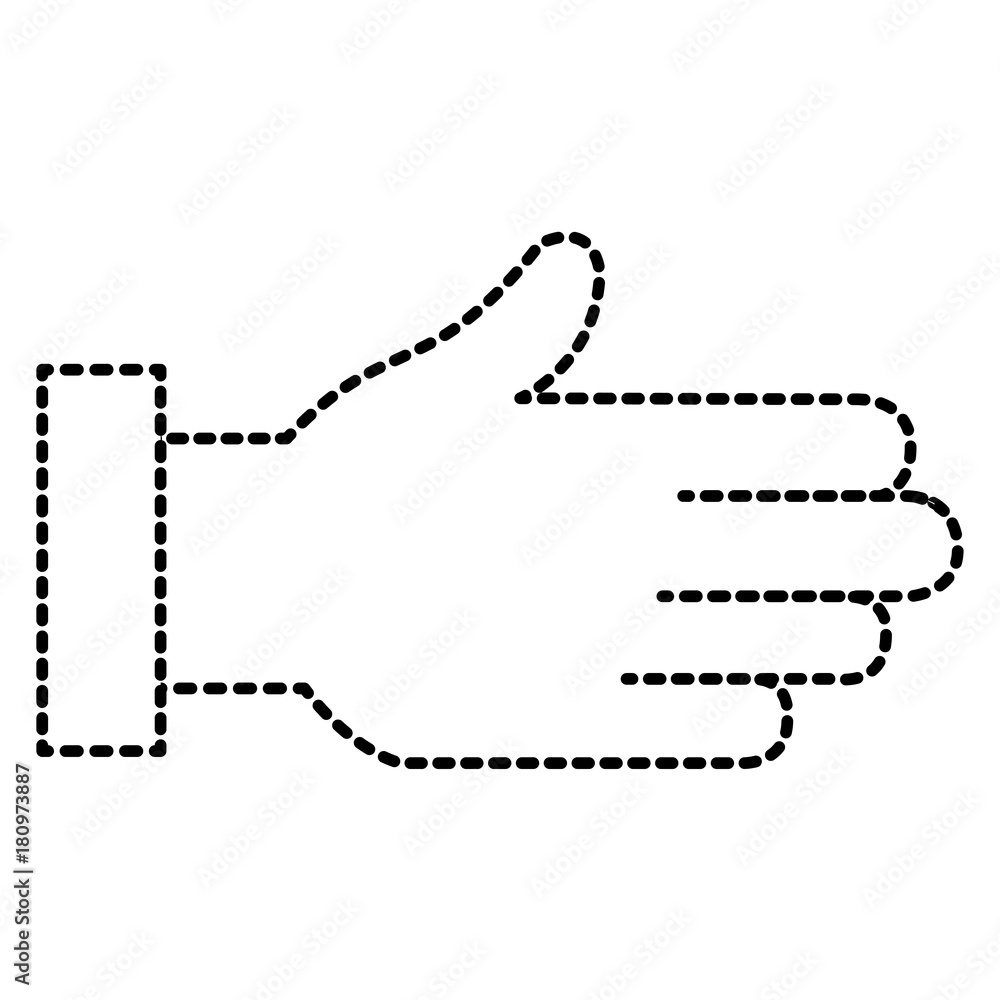 hand stop isolated icon