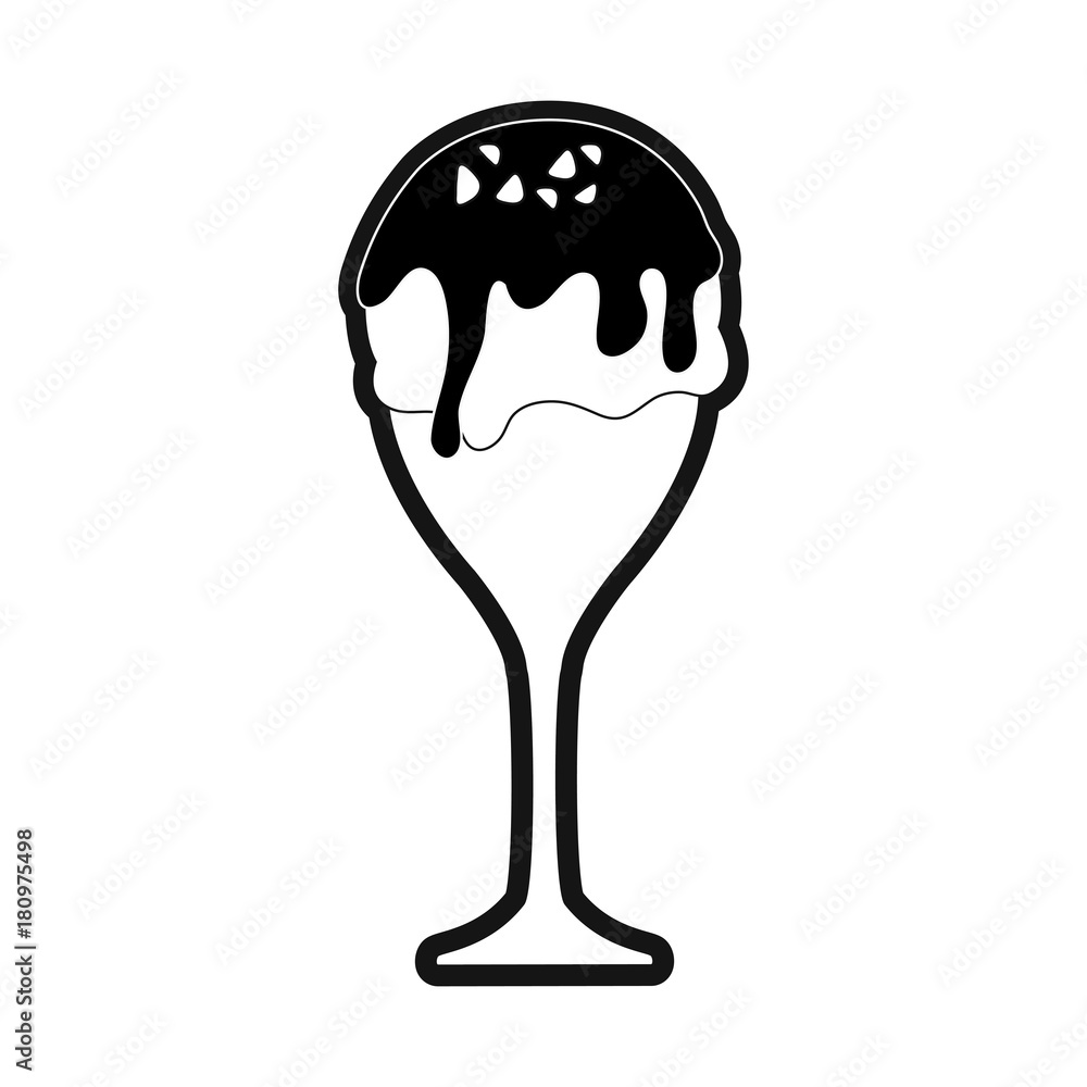 ice cream glass icon over white background vector illustration ice cream glass icon over white background vector illustration