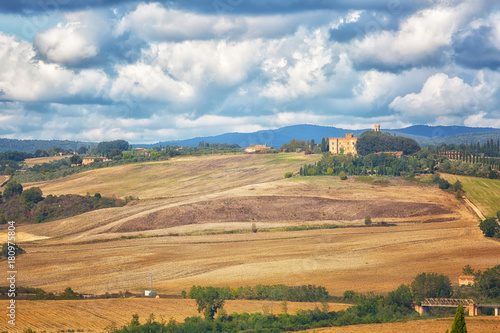 Beautiful autumn rural landscape of Tuscany