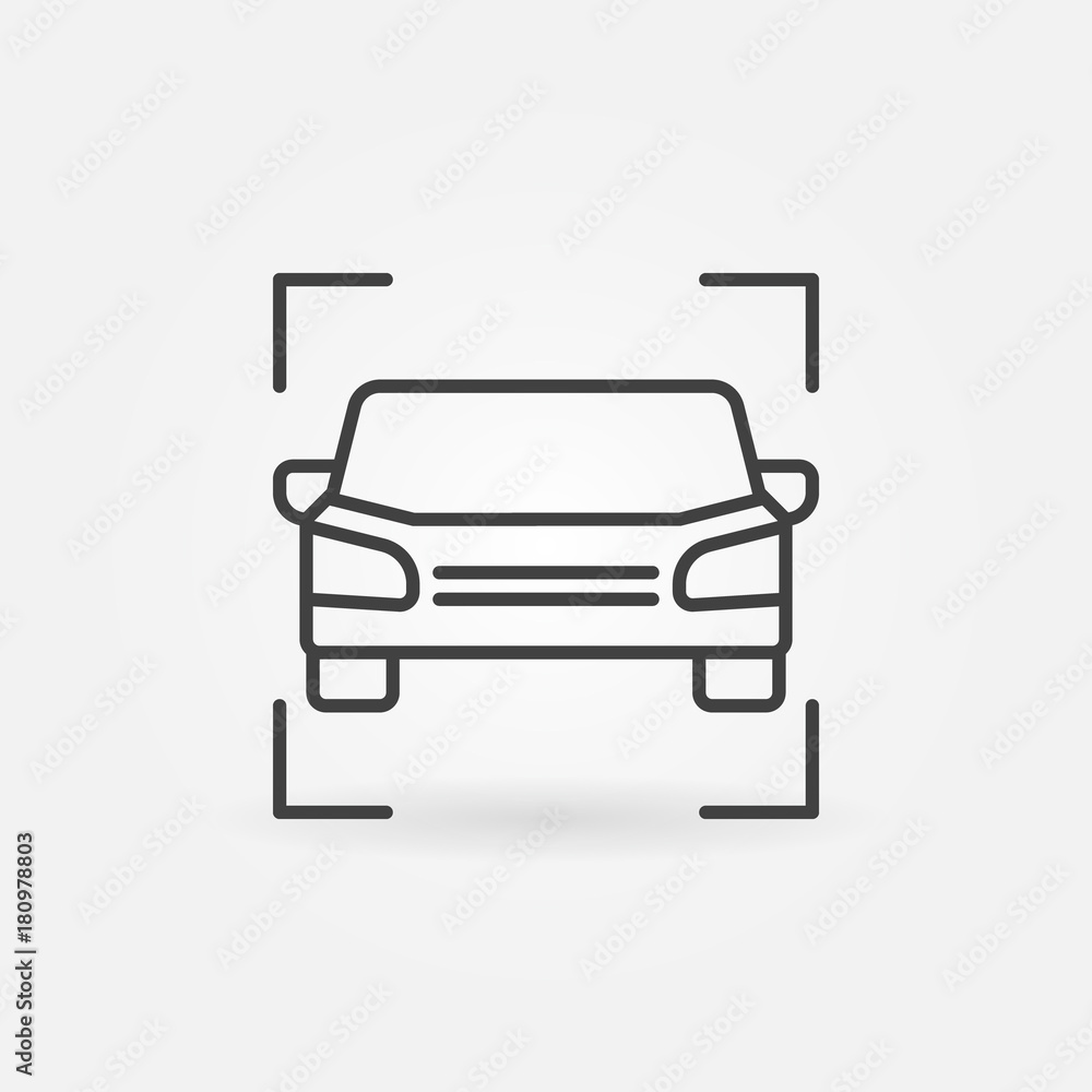 Car line vector icon or symbol Car line vector icon or symbol
