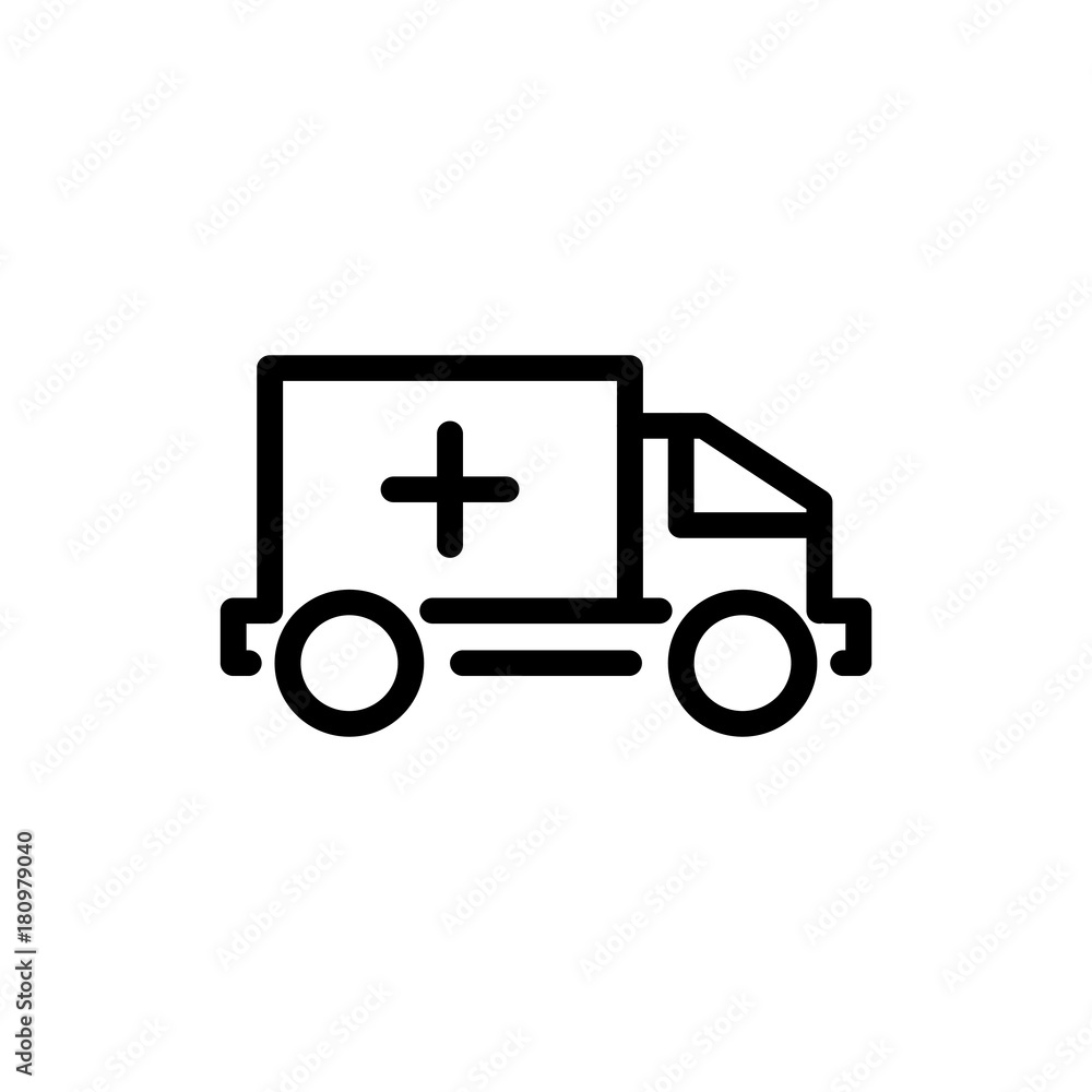 Ambulance flat icon
