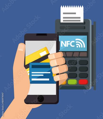 nfc technology concept design