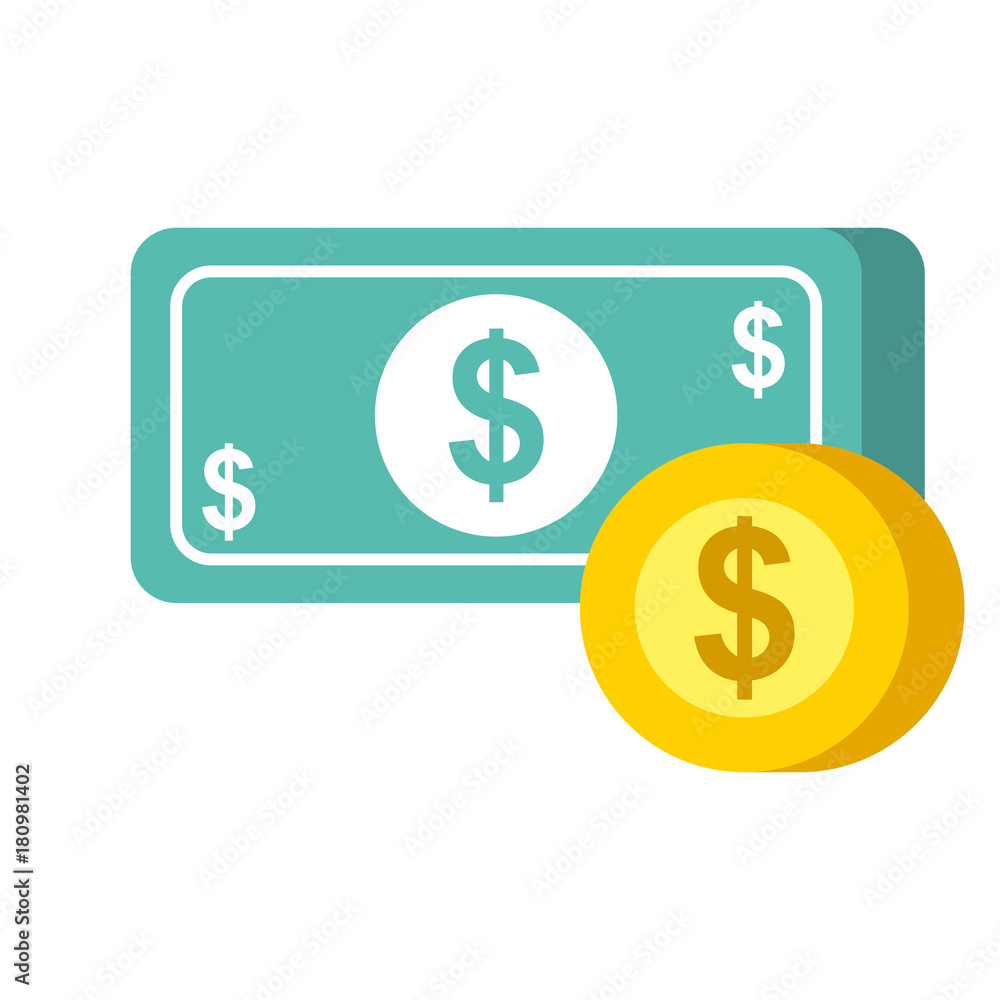 payment online banknote coin dollar money currency vector illustration payment online banknote coin dollar money currency vector illustration