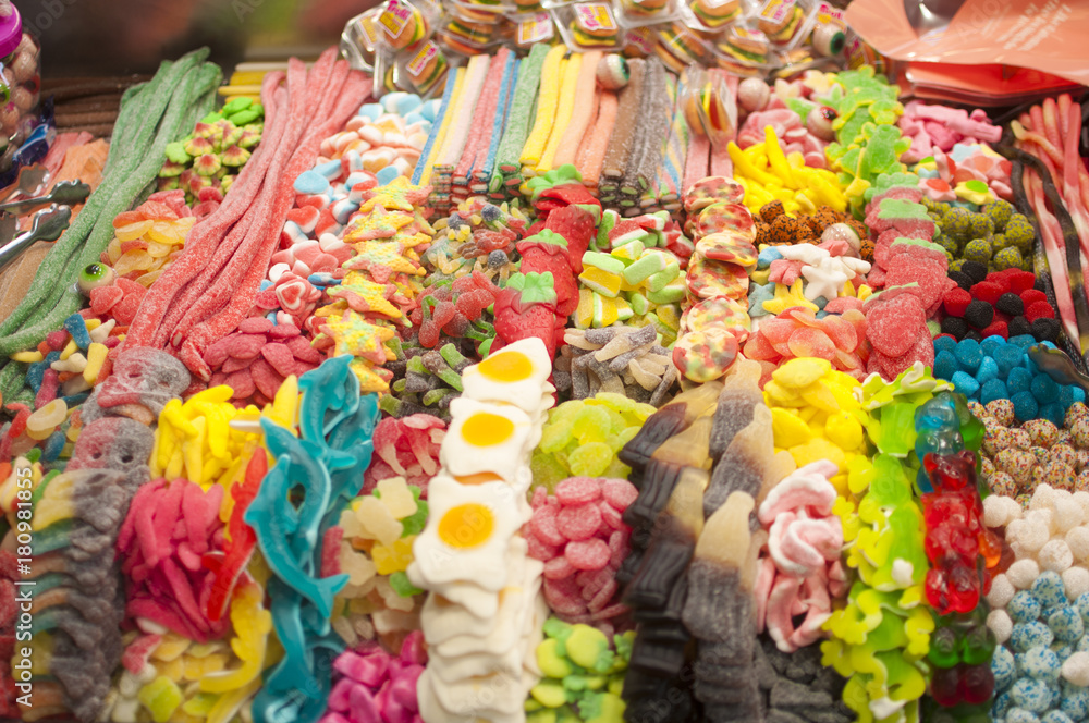 Süßigkeiten auf dem Markt in Barcelona