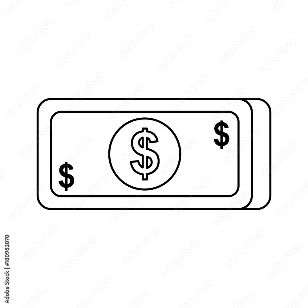 money banknote dollar cash currency icon vector illustration money banknote dollar cash currency icon vector illustration